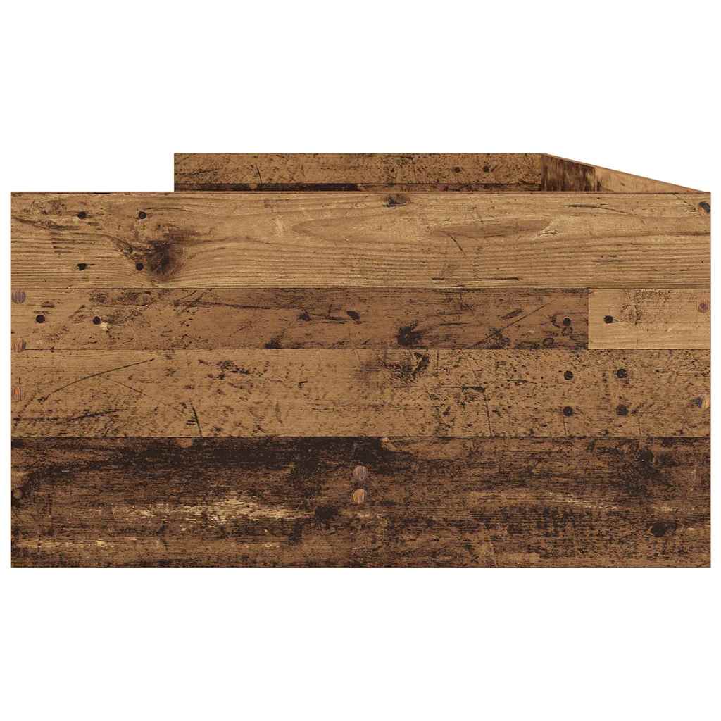 vidaXL Σκελετός Κρεβατιού Παλιό Ξύλο 90 x 190 cm Στερεά ξυλεία πεύκου