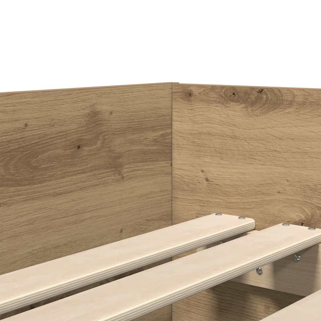 vidaXL Σκελετός Κρεβατιού Artisan Oak 90 x 190 cm Στερεά ξυλεία πεύκου