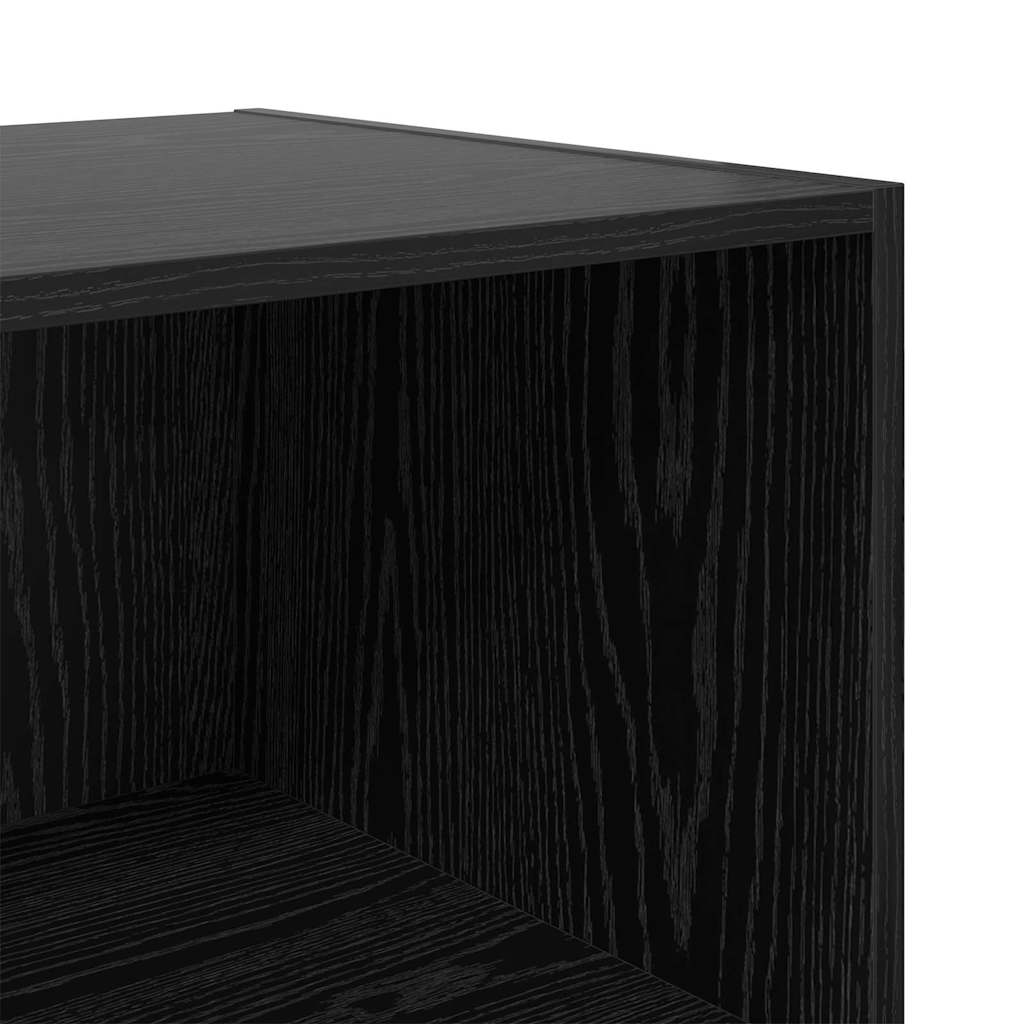 vidaXL Ντουλάπι με ράφι Μαύρη Οξυά 50 x 30 x 200 εκ Επεξεργασμένο ξύλο