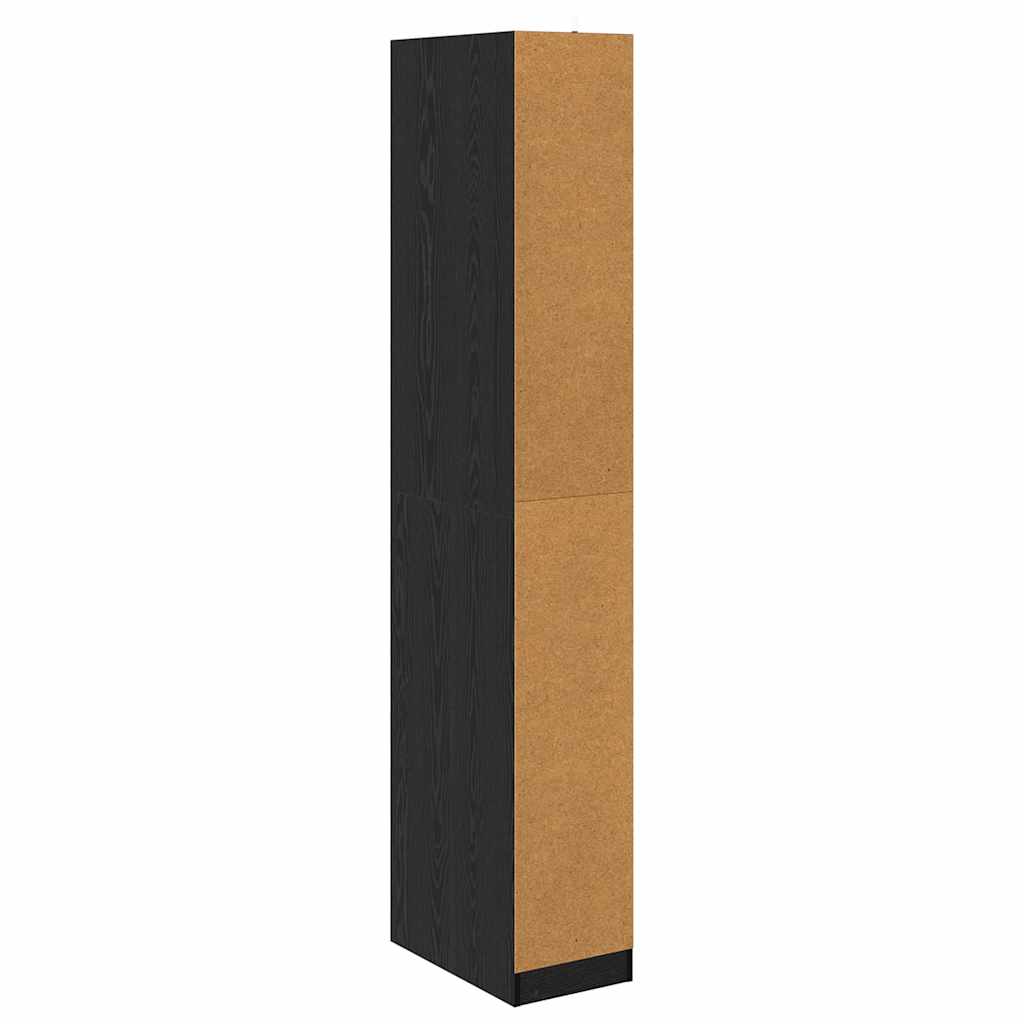 vidaXL Ντουλάπι με ράφι Μαύρη Οξυά 50 x 30 x 200 εκ Επεξεργασμένο ξύλο