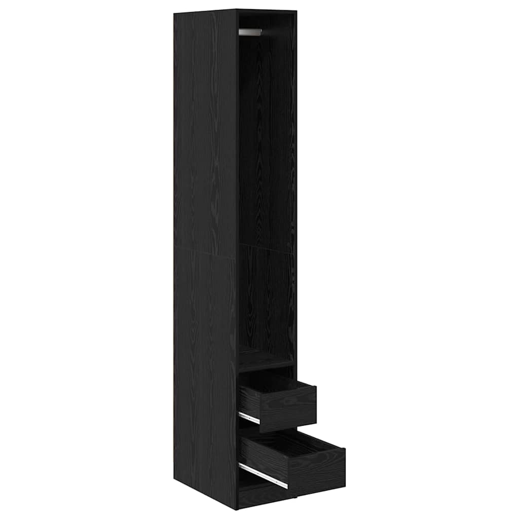 vidaXL Ντουλάπι Μαύρη δρυς 30 x 50 x 200 εκ. Επεξεργασμένο ξύλο