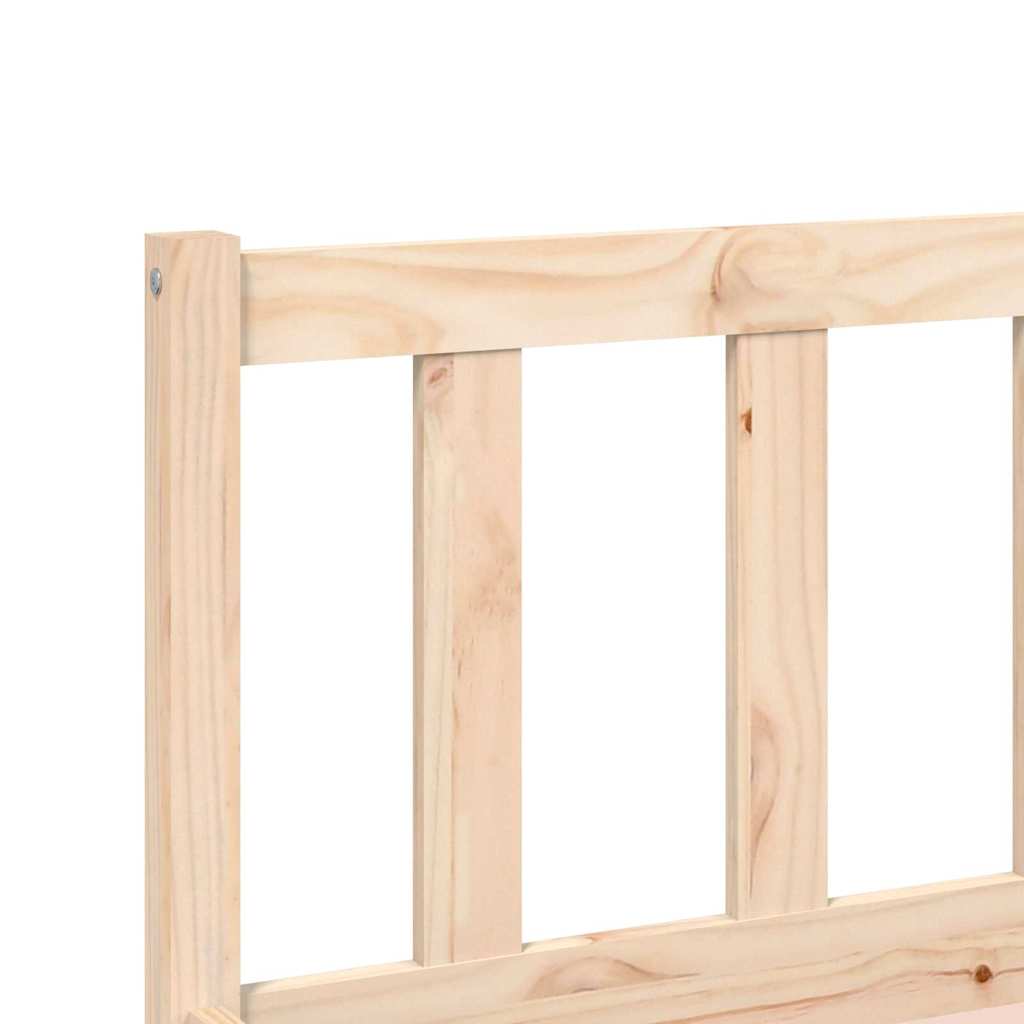 vidaXL Σκελετός Κρεβατιού Φυσικό 152 x 203 cm Στερεό ξύλο πεύκου