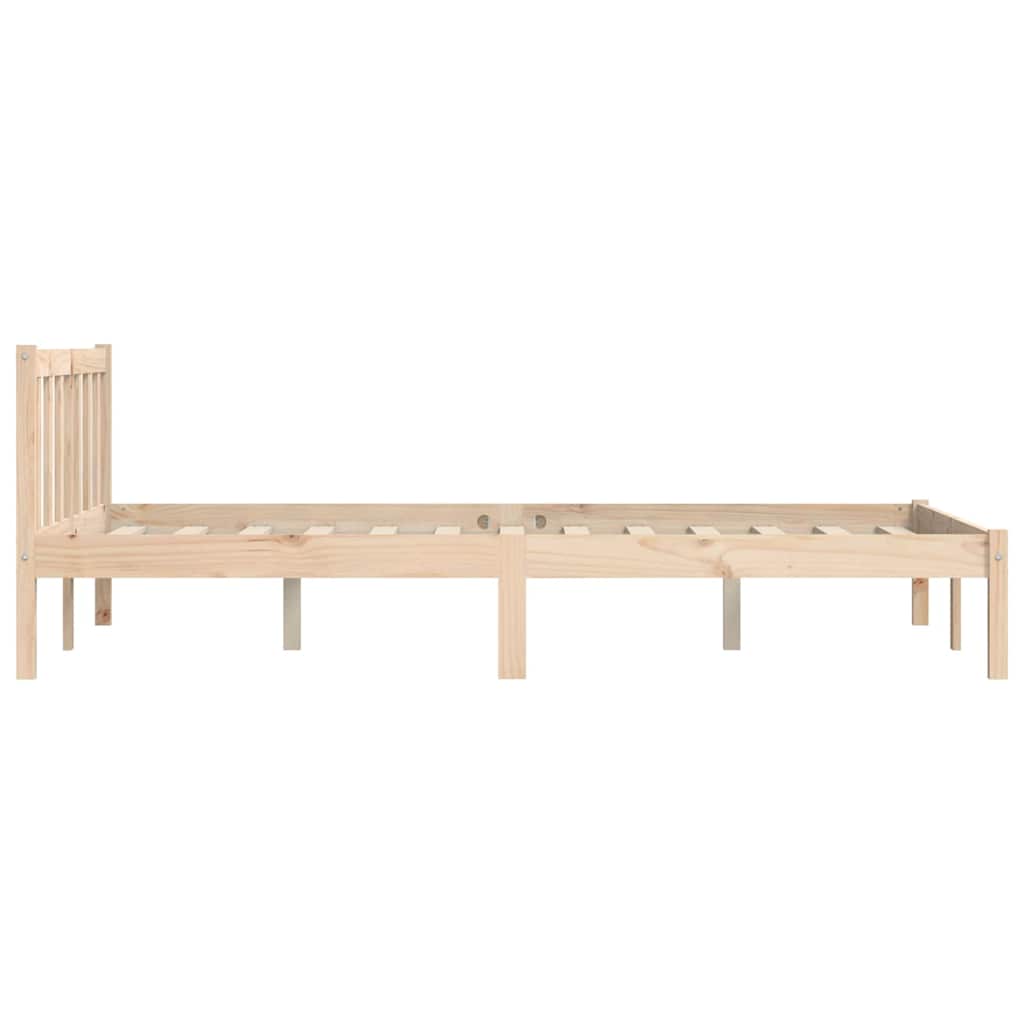 vidaXL Σκελετός Κρεβατιού Φυσικό 152 x 203 cm Στερεό ξύλο πεύκου