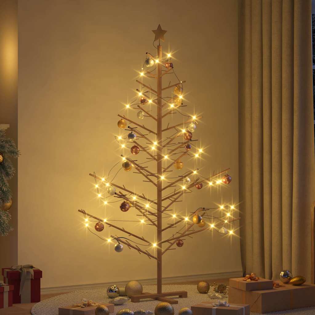 vidaXL Ξύλινο Χριστουγεννιάτικο Δέντρο Καφέ 180 cm Μασίφ ξύλο πεύκου