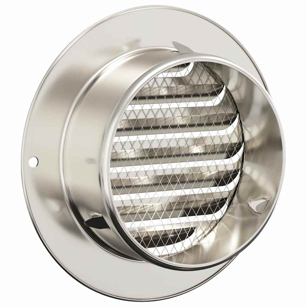 vidaXL Καπάκια Αερισμού 4 pcs Ασημί 100 mm Ανοξείδωτο ατσάλι