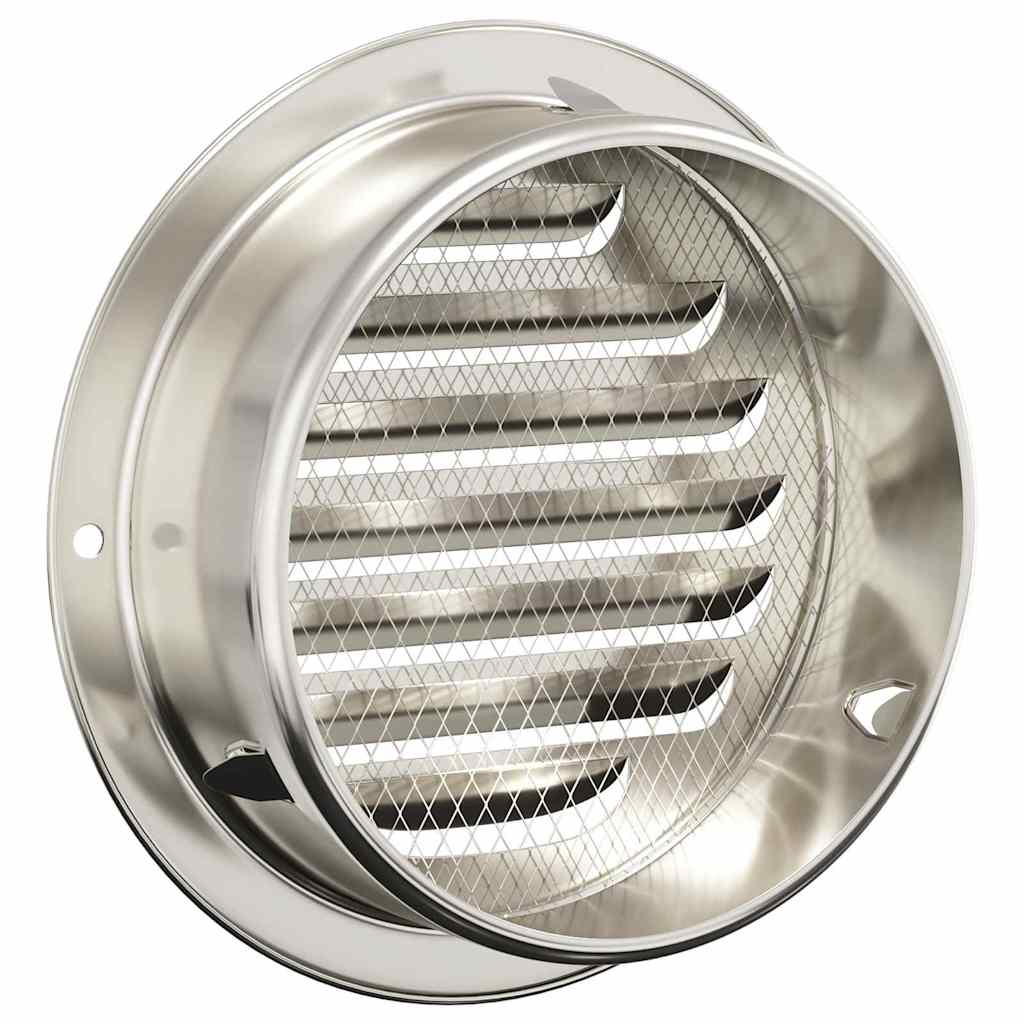vidaXL Καπάκια Αερισμού 4 pcs Ασημί 125 mm Ανοξείδωτο ατσάλι
