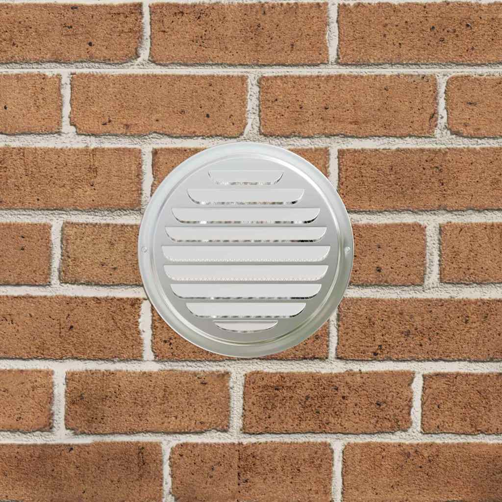 vidaXL Καπάκια Αερισμού 4 pcs Ασημί 200 mm Ανοξείδωτο ατσάλι
