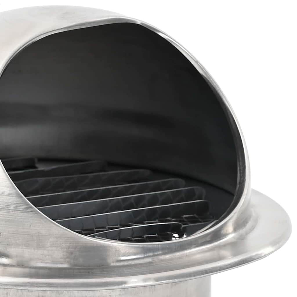 vidaXL Καπάκια Αερισμού 8 pcs Ασημί 100 mm Ανοξείδωτο ατσάλι