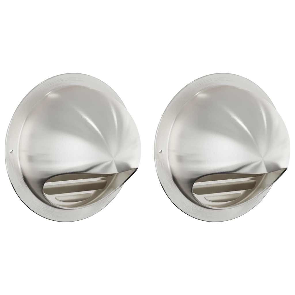 vidaXL Καπάκια Αερισμού 2 pcs Ασημί 150 mm Ανοξείδωτο ατσάλι