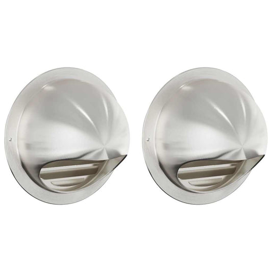 vidaXL Καπάκια Αερισμού 2 pcs Ασημί 150 mm Ανοξείδωτο ατσάλι