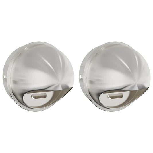 vidaXL Καπάκια Αερισμού 2 pcs Ασημί 200 mm Ανοξείδωτο ατσάλι