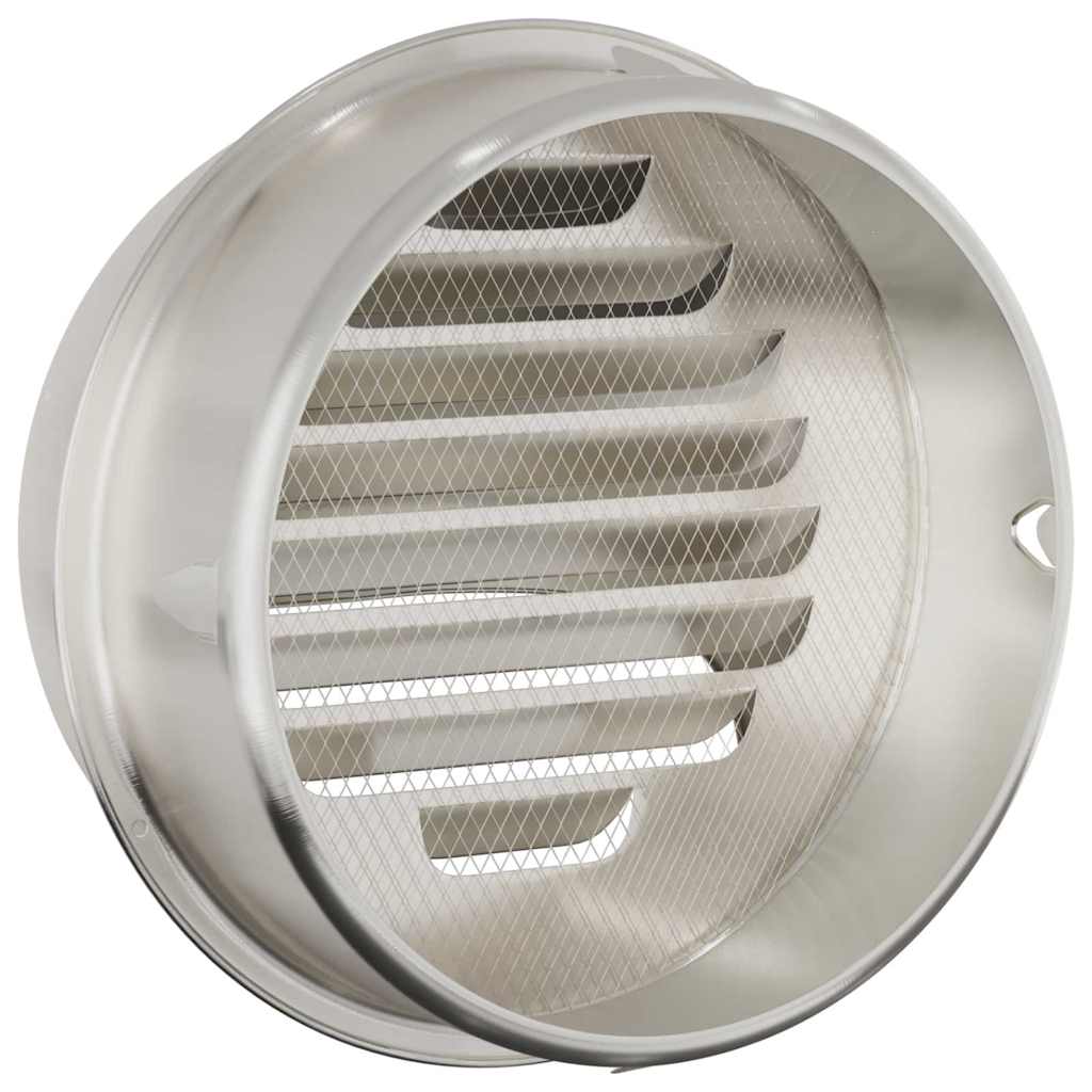 vidaXL Καπάκια Αερισμού 8 pcs Ασημί 200 mm Ανοξείδωτο ατσάλι