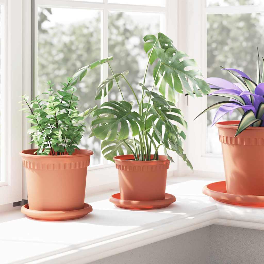 vidaXL Στρογγυλή Γλάστρα Λουλουδιών 6 pcs Κεραμιδί Ø 12,5 x 10 εκ