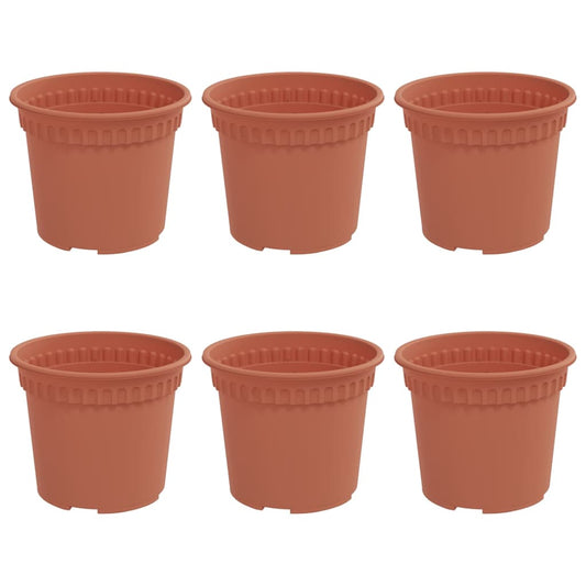 vidaXL Στρογγυλή Γλάστρα Λουλουδιών 6 pcs Κεραμιδί Ø 12,5 x 10 εκ