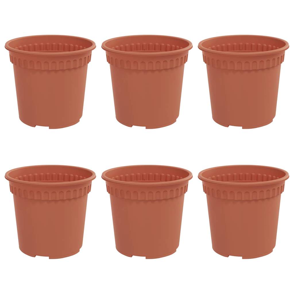 vidaXL Στρογγυλή Γλάστρα Λουλουδιών 6 pcs Κεραμιδί Ø 15 x 12 cm