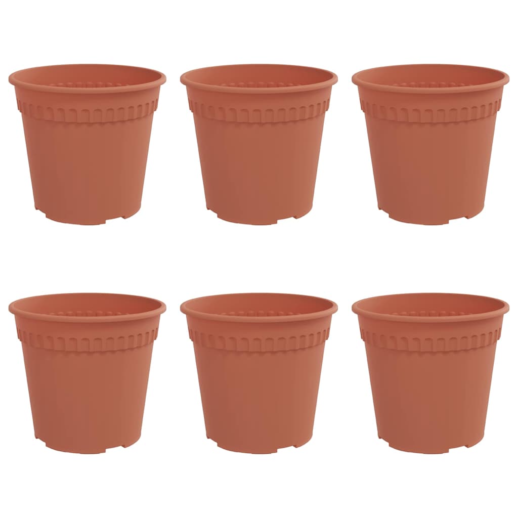 vidaXL Στρογγυλή Γλάστρα Λουλουδιών 6 pcs Κεραμιδί Ø 17 x 14 εκ