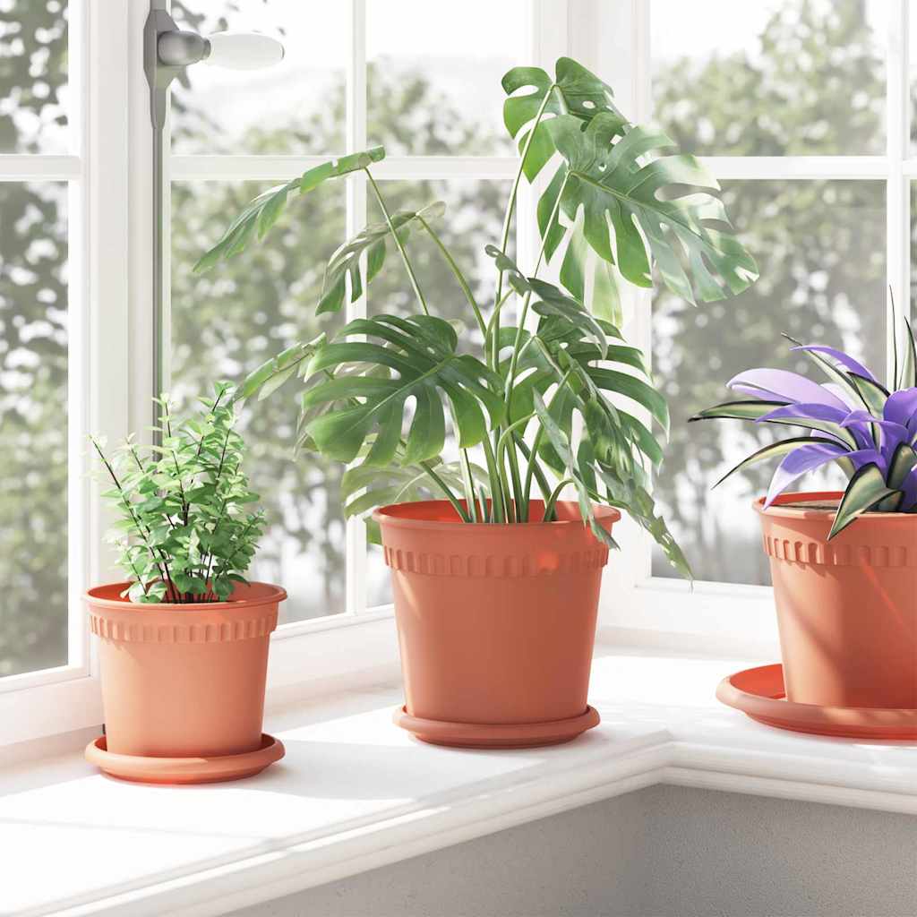 vidaXL Στρογγυλή Γλάστρα Λουλουδιών 6 pcs Κεραμιδί Ø 19 x 16 εκ