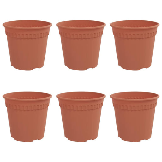 vidaXL Στρογγυλή Γλάστρα Λουλουδιών 6 pcs Κεραμιδί Ø 19 x 16 εκ