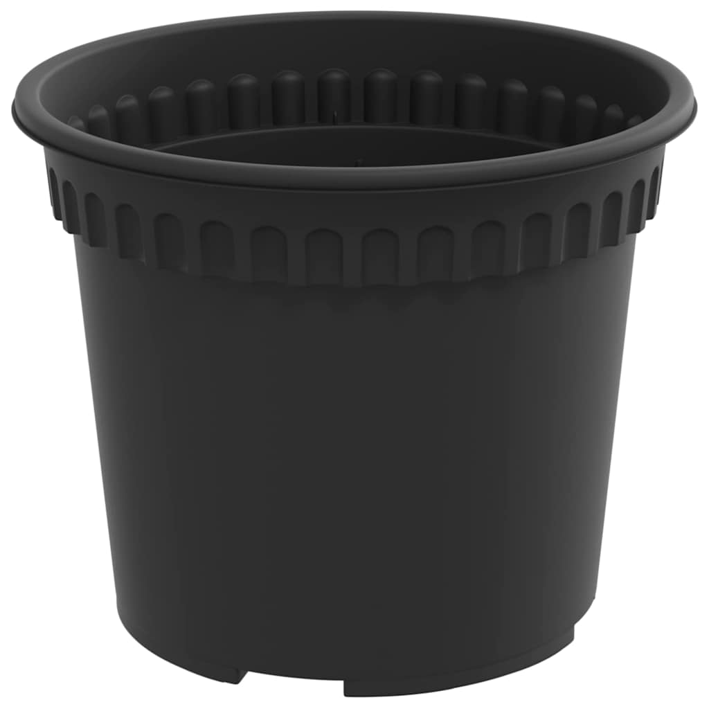 vidaXL Στρογγυλή Γλάστρα Λουλουδιών 6 pcs Μαύρο Ø 12,5 x 10 εκ