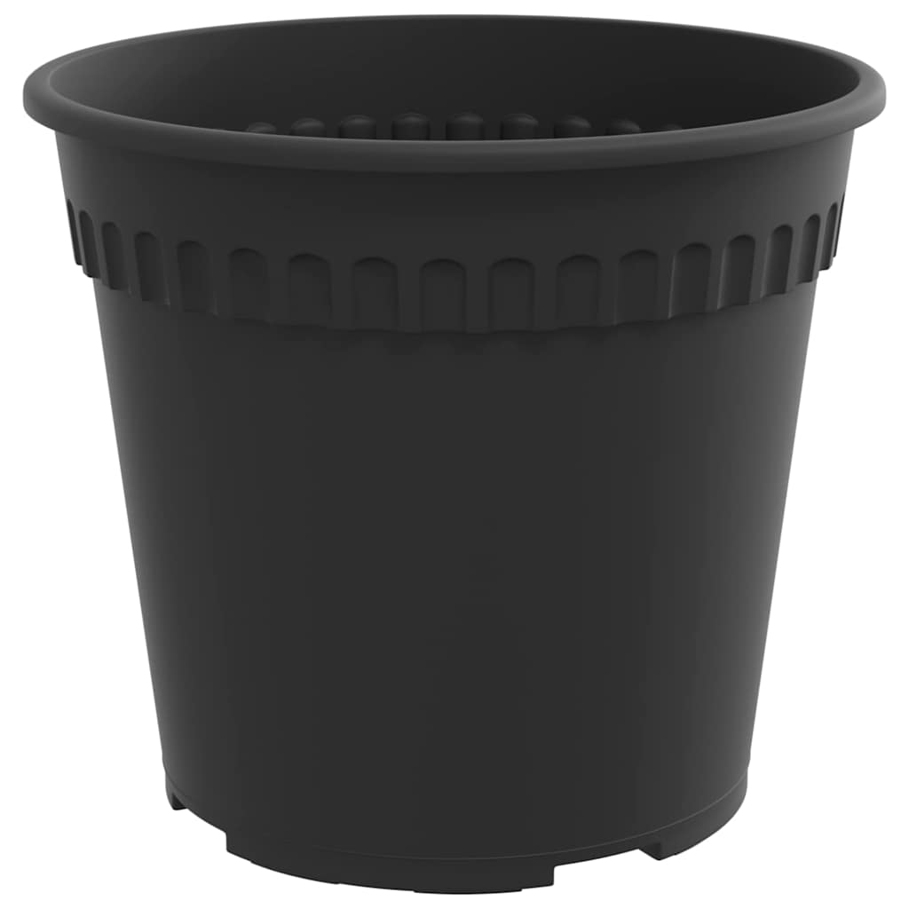 vidaXL Στρογγυλή Γλάστρα Λουλουδιών 6 pcs Μαύρο Ø 17 x 14 εκ Πλαστικό