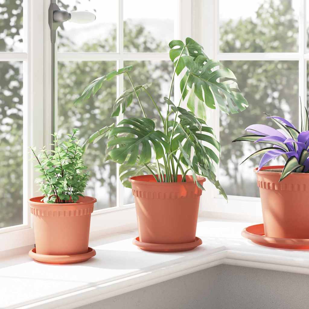 vidaXL Στρογγυλή Γλάστρα Λουλουδιών 24 pcs Κεραμιδί Ø 17 x 14 εκ