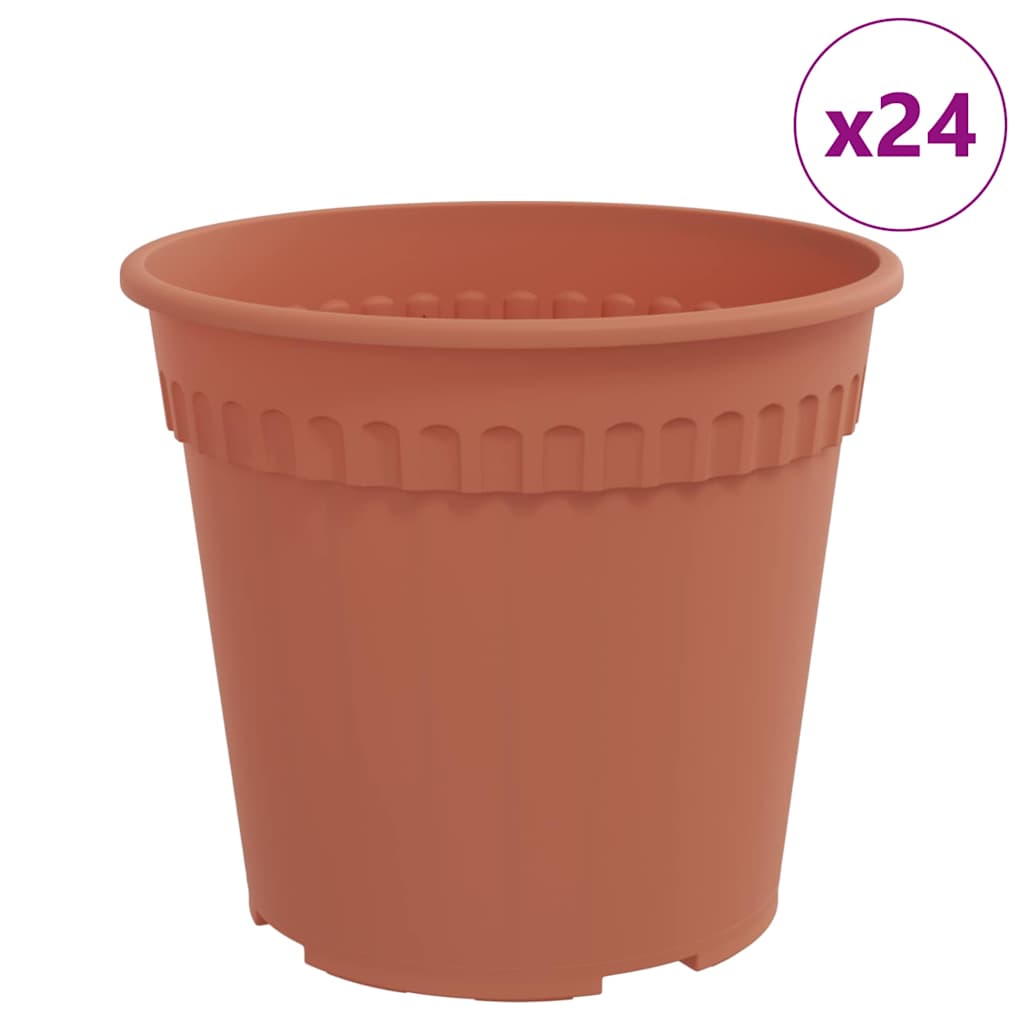 vidaXL Στρογγυλή Γλάστρα Λουλουδιών 24 pcs Κεραμιδί Ø 17 x 14 εκ