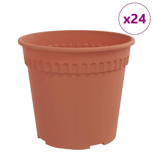 vidaXL Στρογγυλή Γλάστρα Λουλουδιών 24 pcs Κεραμιδί Ø 19 x 16 εκ