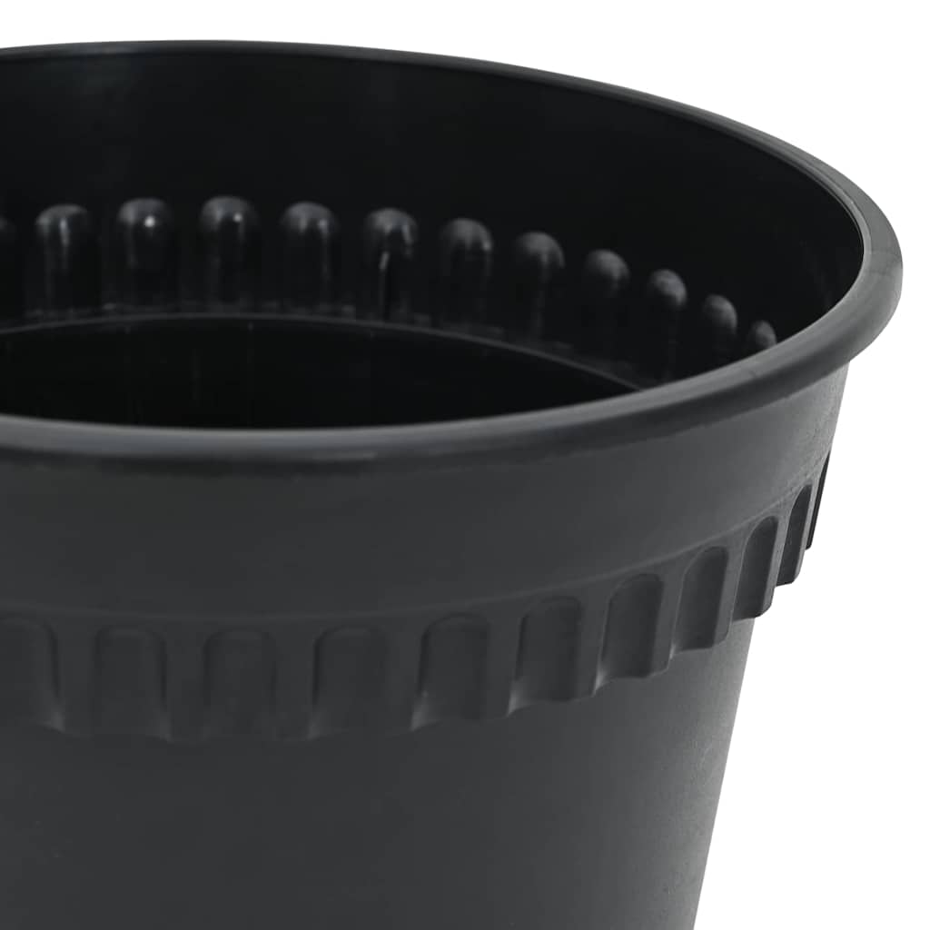 vidaXL Στρογγυλή Γλάστρα Λουλουδιών 24 pcs Μαύρο Ø 15 x 12 cm Πλαστικό