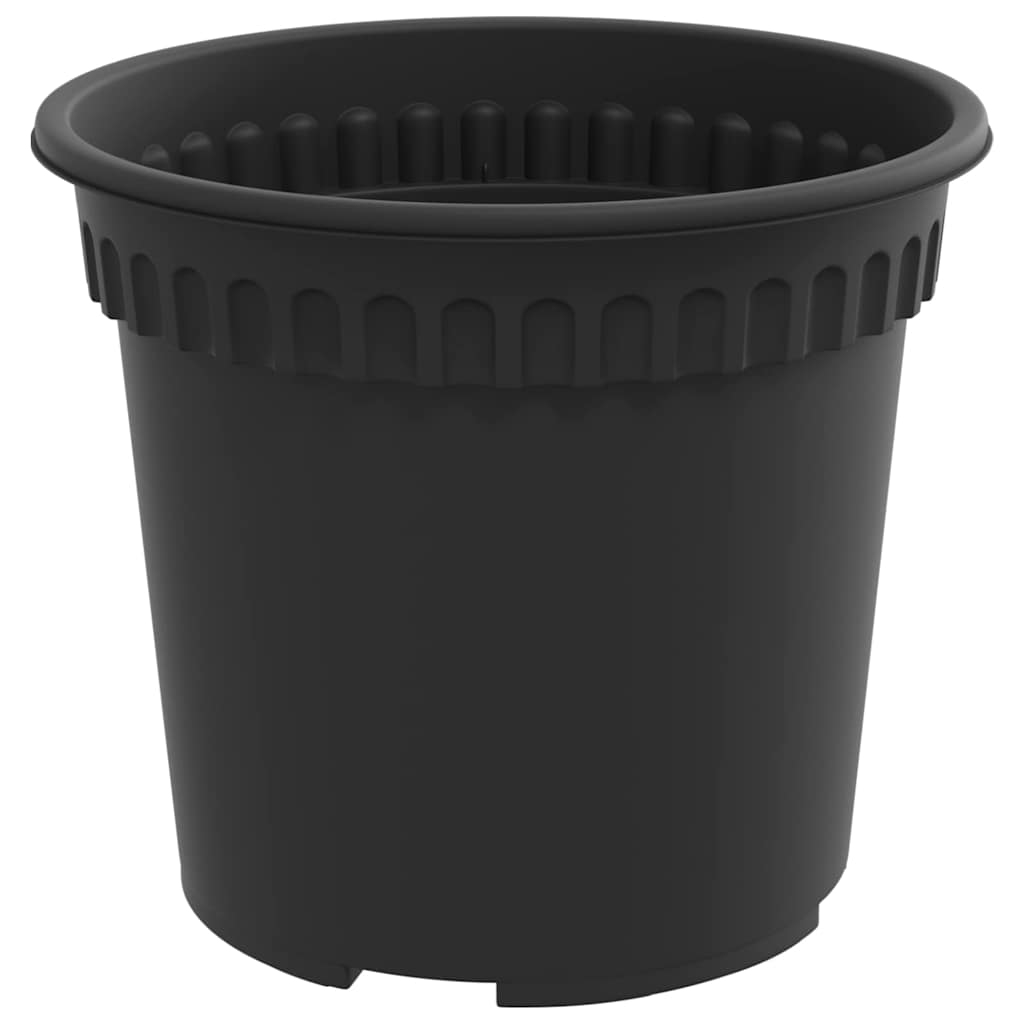 vidaXL Στρογγυλή Γλάστρα Λουλουδιών 24 pcs Μαύρο Ø 15 x 12 cm Πλαστικό