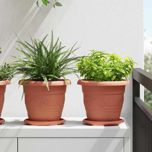 vidaXL Στρογγυλή Γλάστρα Λουλουδιών 24 pcs Κεραμιδί Ø 26 x 21.5 εκ.