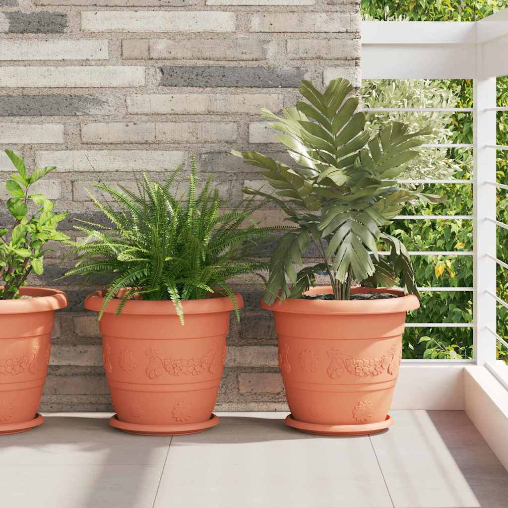 vidaXL Στρογγυλή Γλάστρα Λουλουδιών 24 pcs Κεραμιδί Ø 34 x 28 εκ