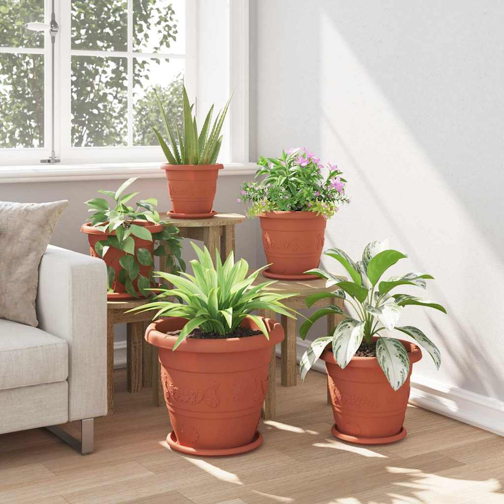 vidaXL Στρογγυλή Γλάστρα Λουλουδιών 24 pcs Κεραμιδί Ø 39 x 32 εκ