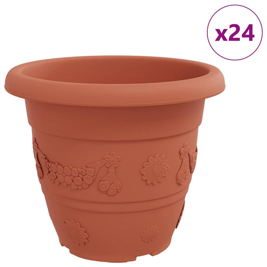 vidaXL Στρογγυλή Γλάστρα Λουλουδιών 24 pcs Κεραμιδί Ø 39 x 32 εκ