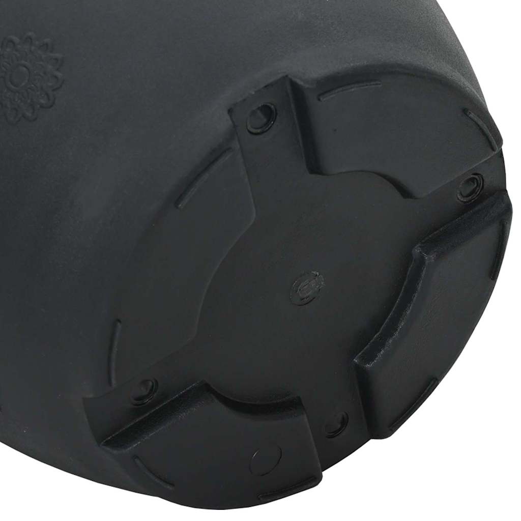 vidaXL Στρογγυλή Γλάστρα Λουλουδιών 24 pcs Μαύρο Ø 26 x 21.5 εκ.
