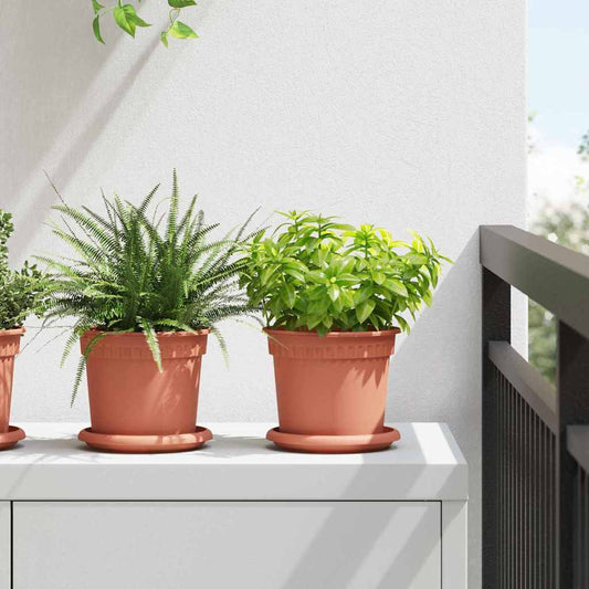 vidaXL Στρογγυλός Δίσκος Λουλουδιών 6 pcs Κεραμιδί Ø 14 x 2 εκ