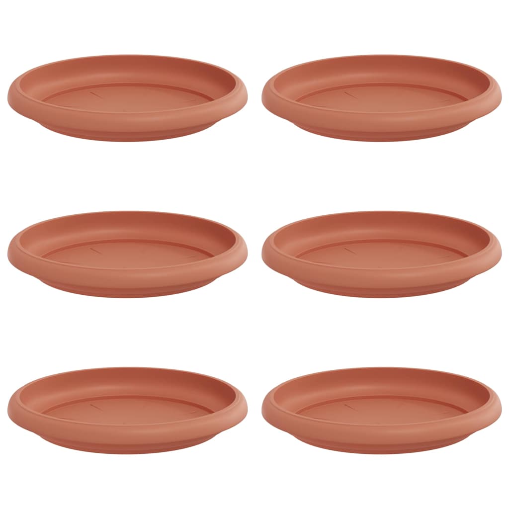 vidaXL Στρογγυλός Δίσκος Λουλουδιών 6 pcs Κεραμιδί Ø 14 x 2 εκ