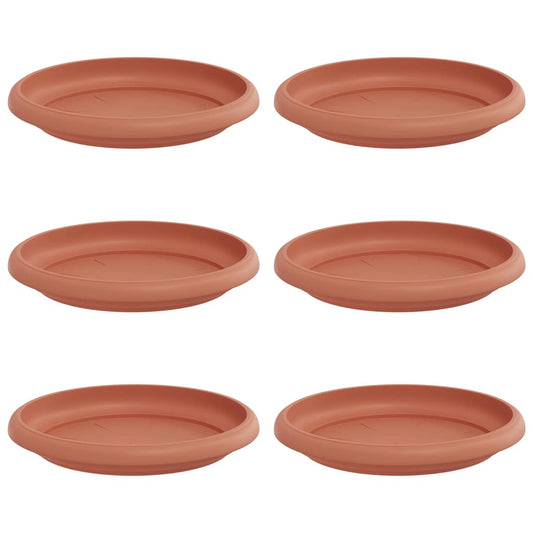 vidaXL Στρογγυλός Δίσκος Λουλουδιών 6 pcs Κεραμιδί Ø 14 x 2 εκ