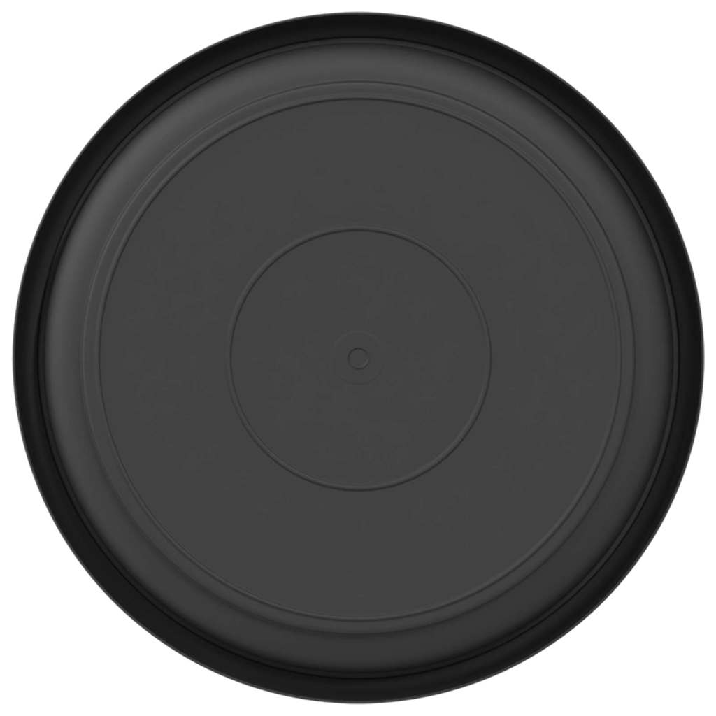 vidaXL Στρογγυλός Δίσκος Λουλουδιών 6 pcs Μαύρο Ø 19 x 2 εκ Πλαστικό