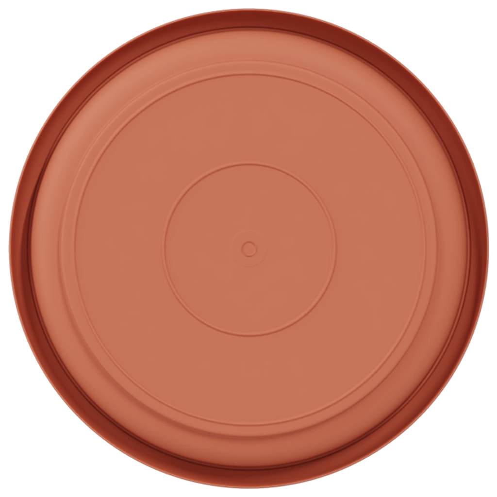 vidaXL Στρογγυλός Δίσκος Λουλουδιών 24 pcs Κεραμιδί Ø 14 x 2 εκ