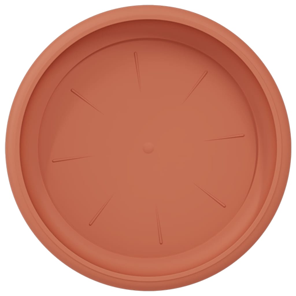 vidaXL Στρογγυλός Δίσκος Λουλουδιών 24 pcs Κεραμιδί Ø 14 x 2 εκ