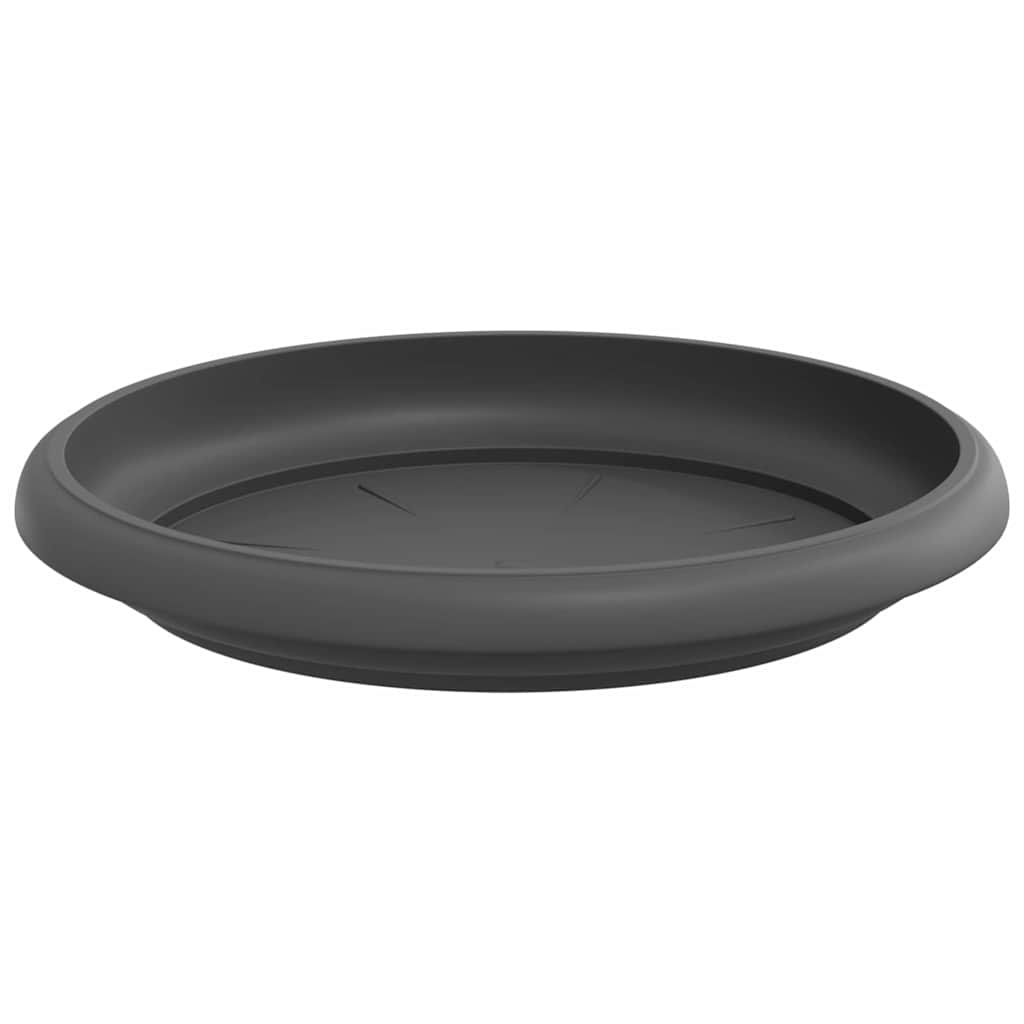 vidaXL Στρογγυλός Δίσκος Λουλουδιών 24 pcs Μαύρο Ø 15,5 x 2 εκ