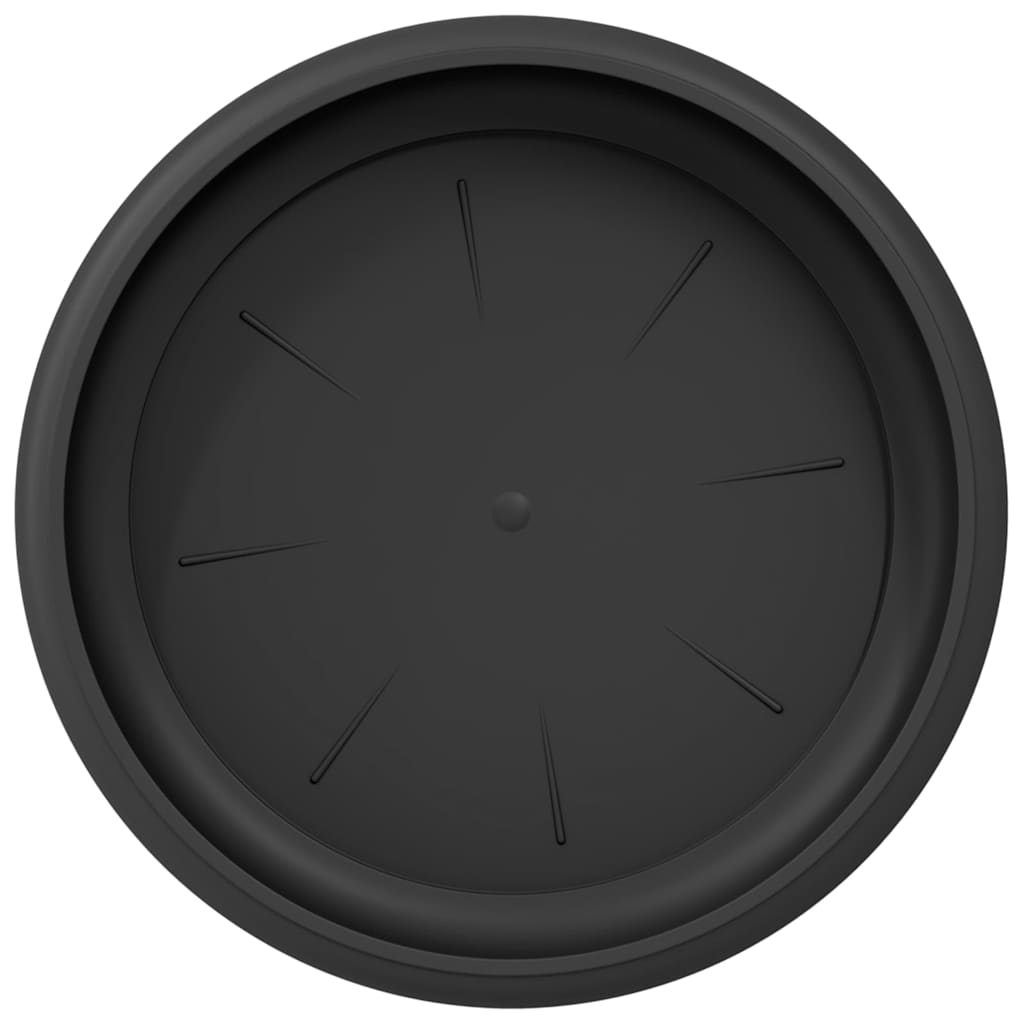 vidaXL Στρογγυλός Δίσκος Λουλουδιών 24 pcs Μαύρο Ø 15,5 x 2 εκ