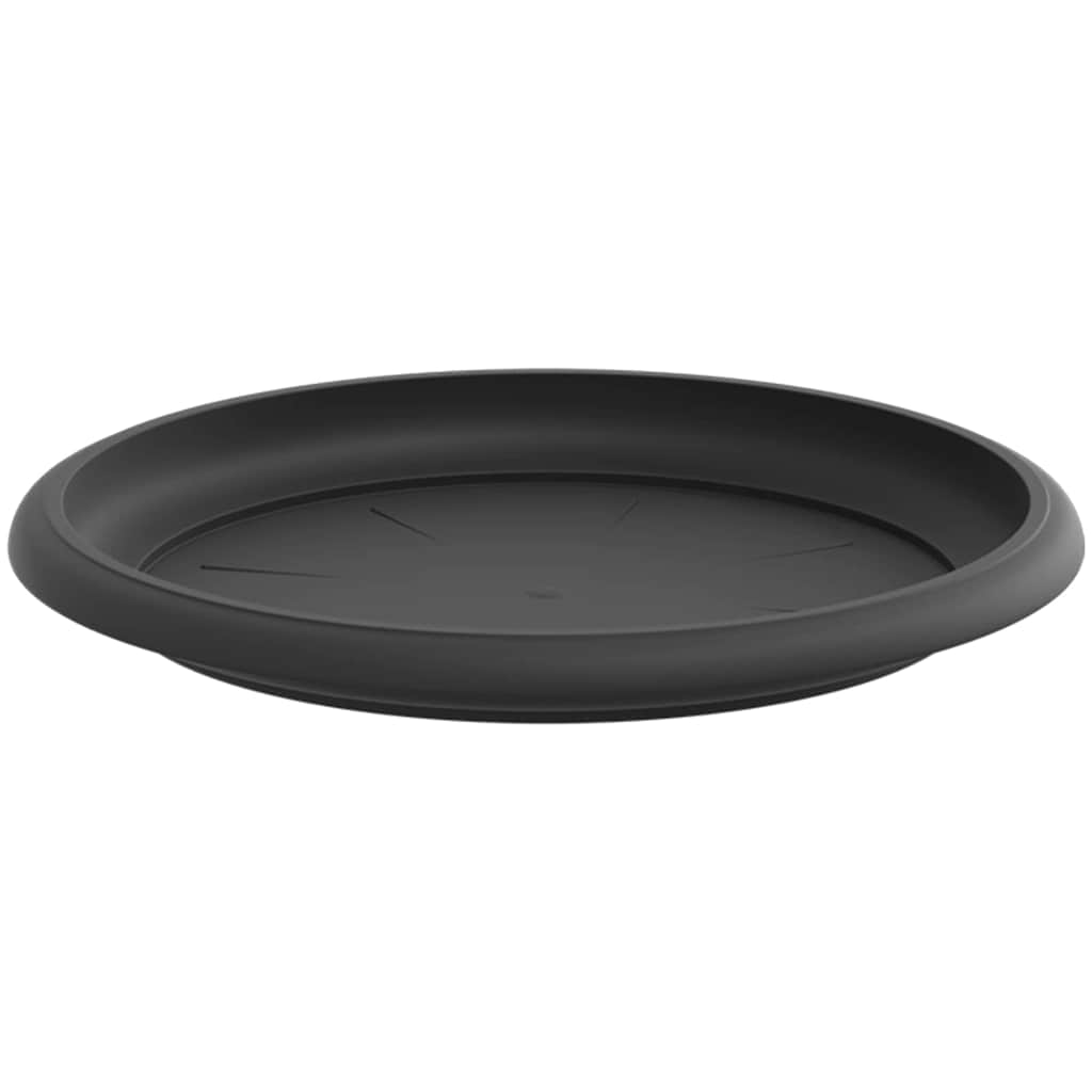 vidaXL Στρογγυλός Δίσκος Λουλουδιών 24 pcs Μαύρο Ø 17,5 x 2 εκ