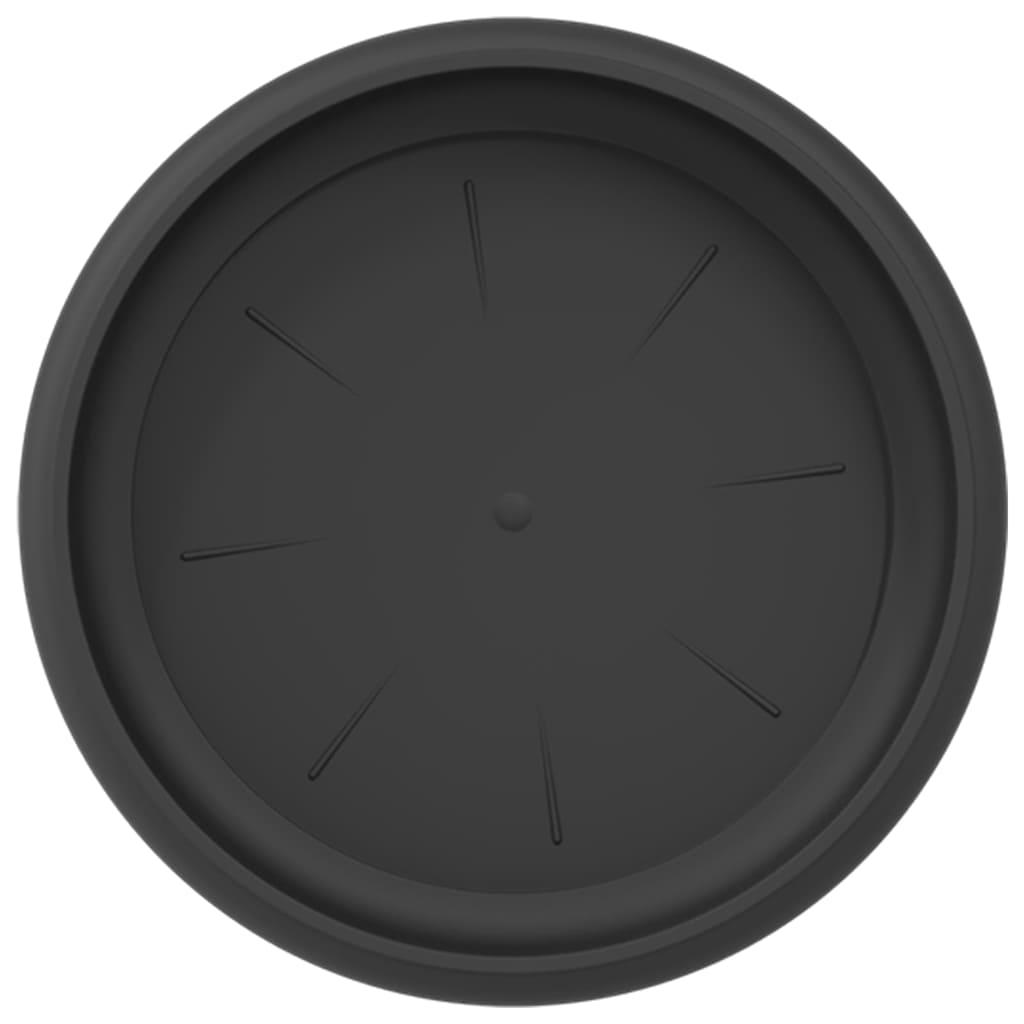 vidaXL Στρογγυλός Δίσκος Λουλουδιών 24 pcs Μαύρο Ø 17,5 x 2 εκ