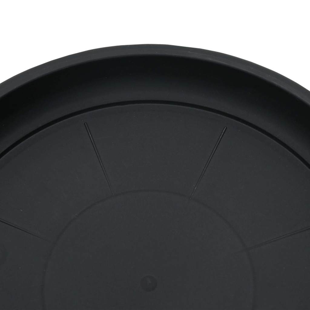 vidaXL Στρογγυλός Δίσκος Λουλουδιών 24 pcs Μαύρο Ø 21,5 x 2,5 εκ