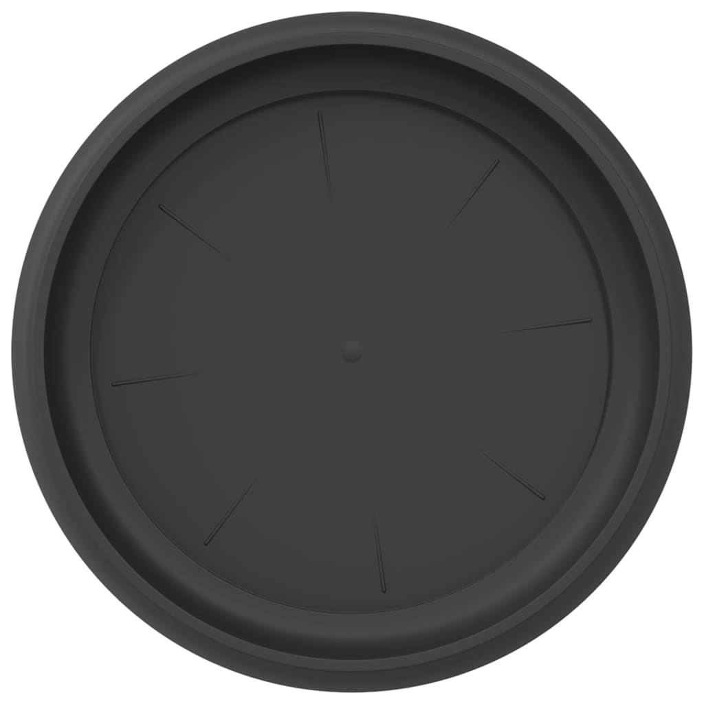 vidaXL Στρογγυλός Δίσκος Λουλουδιών 24 pcs Μαύρο Ø 21,5 x 2,5 εκ