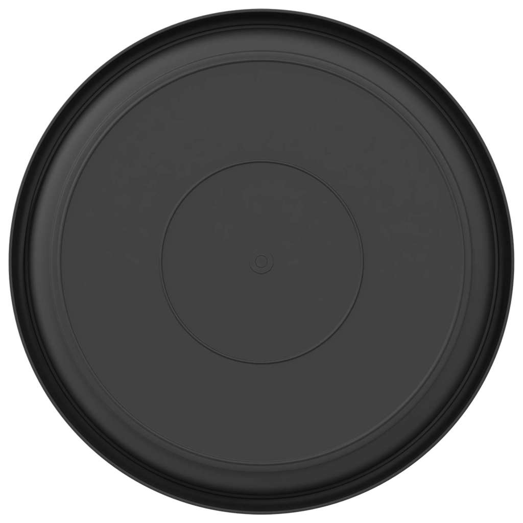 vidaXL Στρογγυλός Δίσκος Λουλουδιών 24 pcs Μαύρο Ø 27 x 2,5 εκ