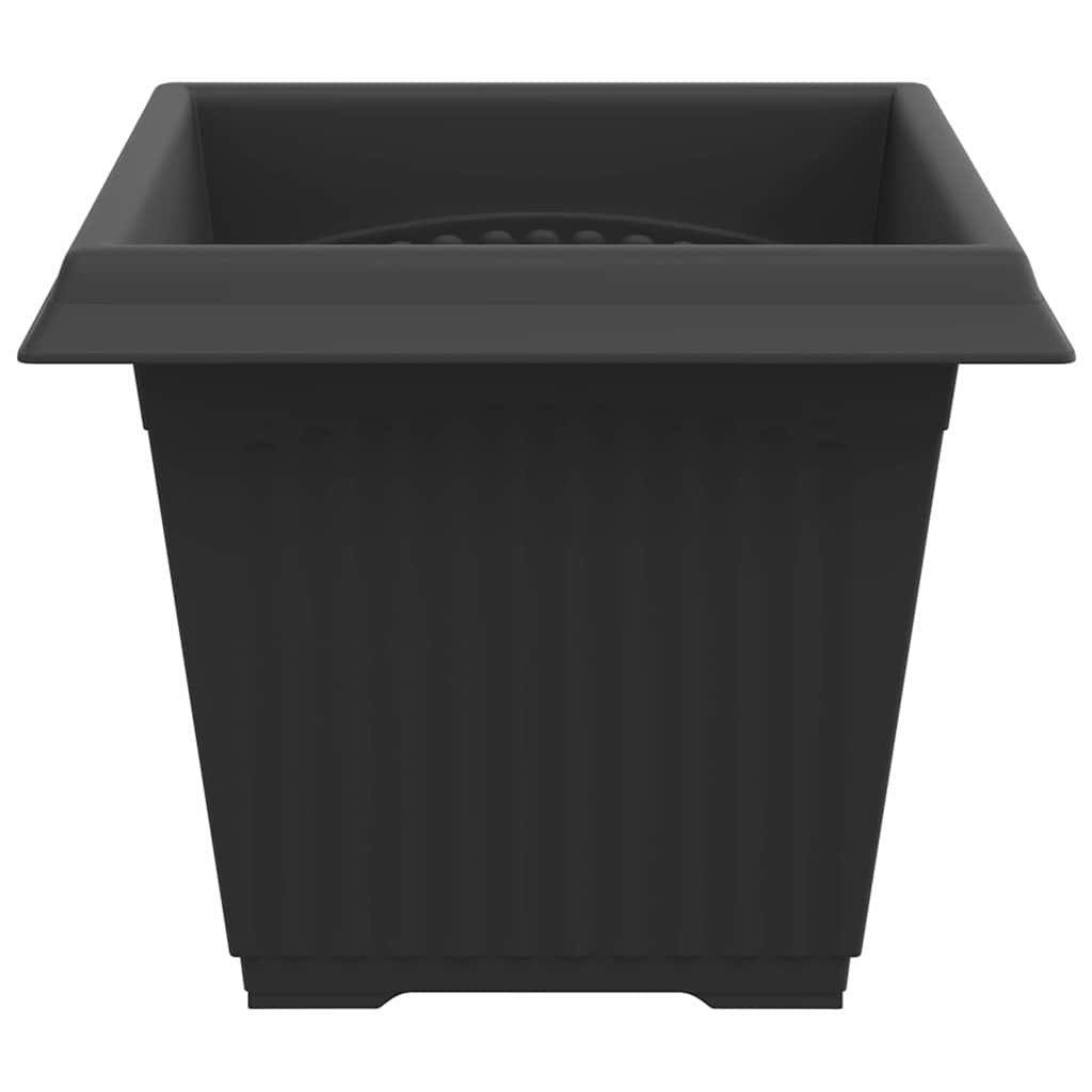 vidaXL Τετράγωνη Γλάστρα για Λουλούδια 6 pcs Μαύρο 33 x 33 x 26 εκ