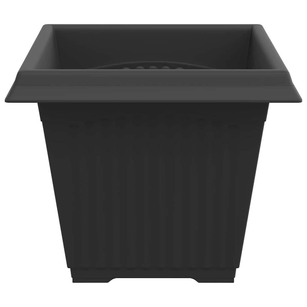 vidaXL Τετράγωνη Γλάστρα για Λουλούδια 6 pcs Μαύρο 38 x 38 x 30 εκ
