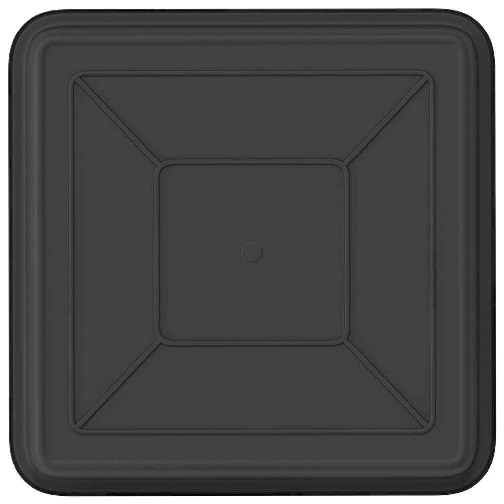 vidaXL Τετραγωνικός Δίσκος Λουλουδιών 6 pcs Μαύρο 18 x 18 x 2 εκ.